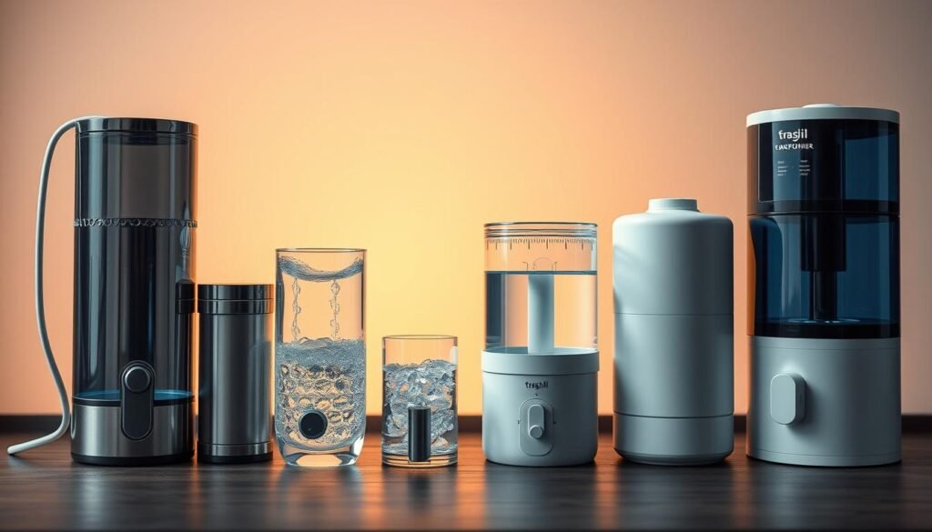 生成圖片：比較不同類型的淨水器