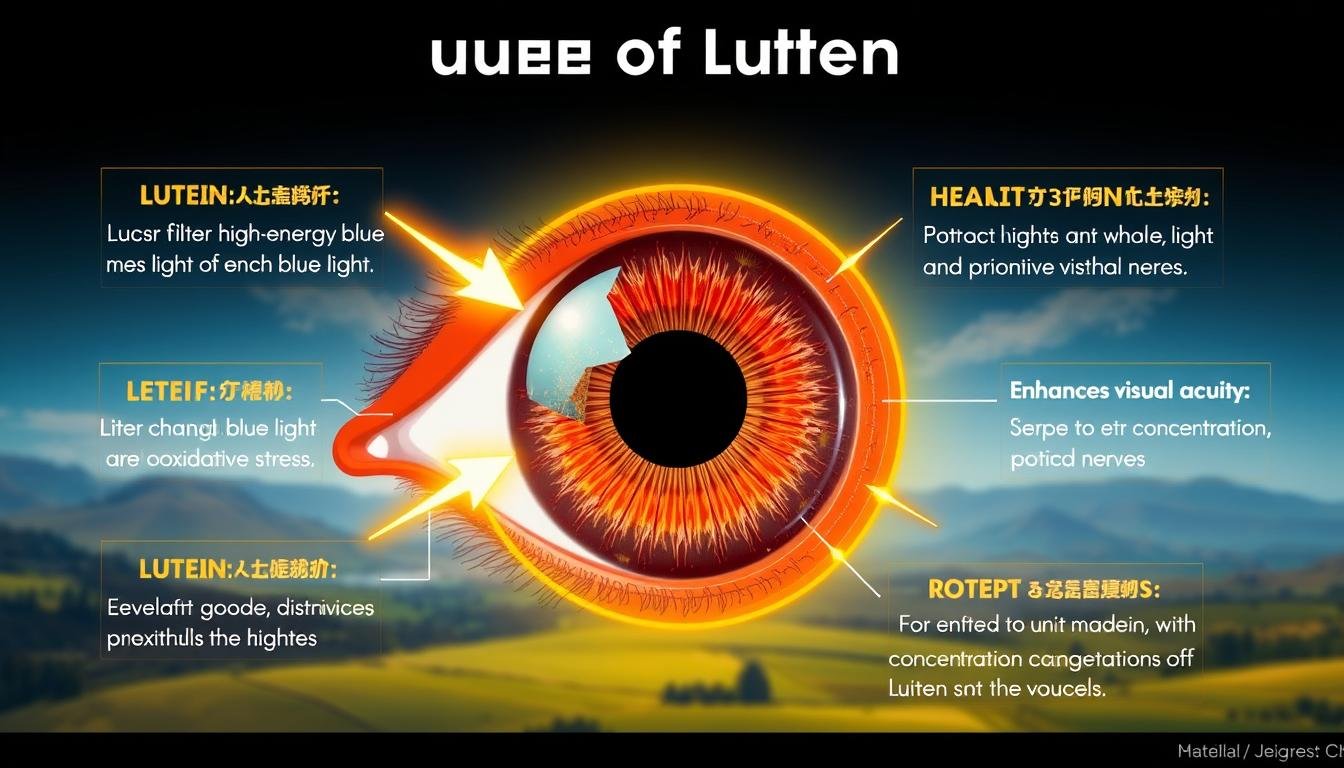 葉黃素功效示意圖